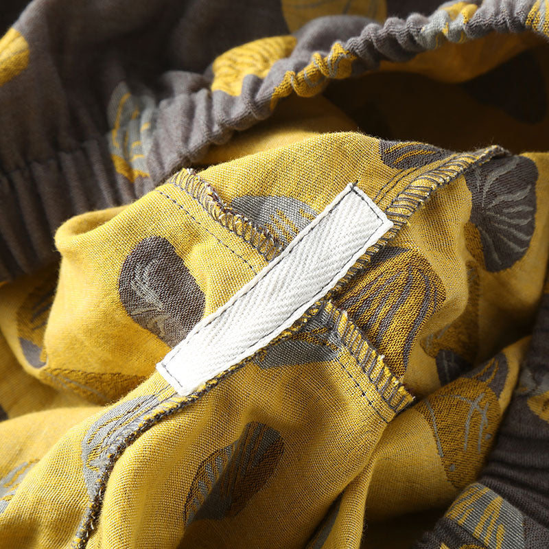 Pure cotton long sleeve jacquard pajama set