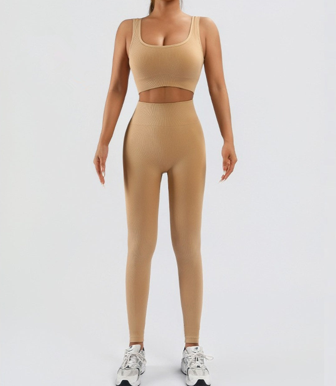 fleece-lined women's tracksuit set showing a relaxed-fit hoodie and matching jogger pants.