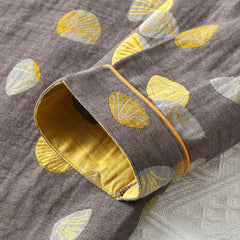 Pure cotton long sleeve jacquard pajama set