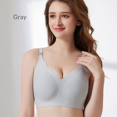 Soft wireless push-up nursing bra