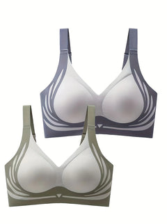 High-impact shockproof sports bra with built-in fixed cup support for women