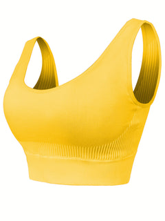 Plus size high-strength shockproof seamless quick-drying sports bra for women