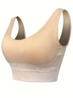 Plus size high-strength shockproof seamless quick-drying sports bra for women