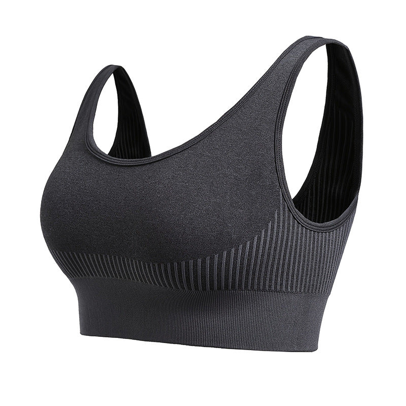 Plus size high-strength shockproof seamless quick-drying sports bra for women