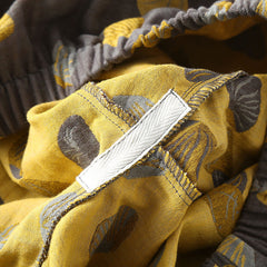 Pure cotton long sleeve jacquard pajama set