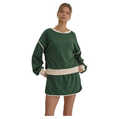 Women's casual multicolor loose-fit two-piece suit set for everyday wear