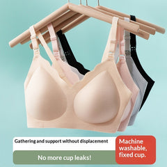Soft wireless push-up nursing bra