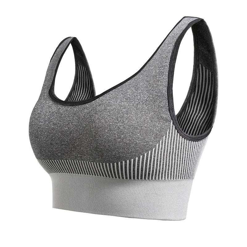 Plus size high-strength shockproof seamless quick-drying sports bra for women