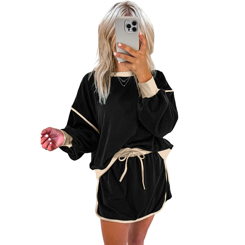 Women's casual multicolor loose-fit two-piece suit set for everyday wear